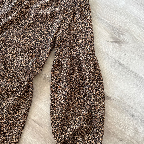 Christy Dawn Women’s Brown Floral Maxi Open Dress Size Small - Picture 3 of 12